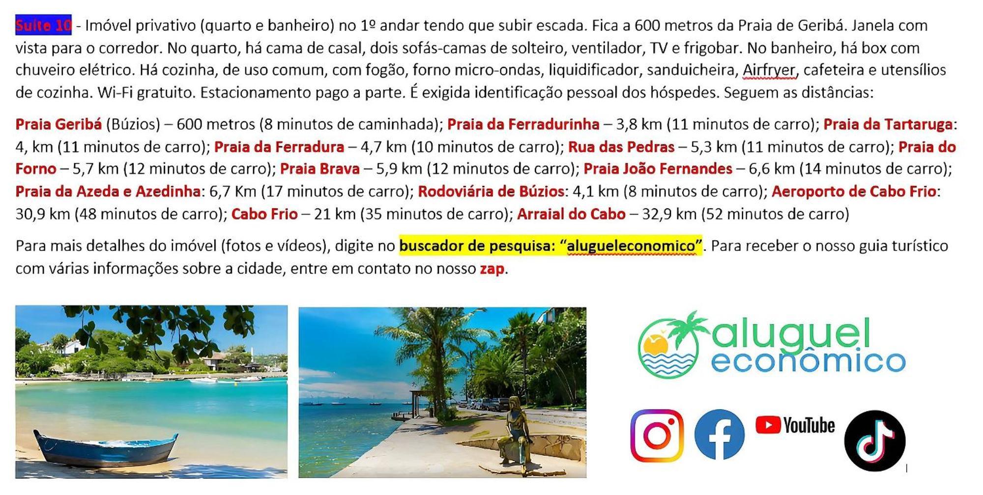 Búzios - Geribá - Aluguel Econômico Apartamento Exterior foto