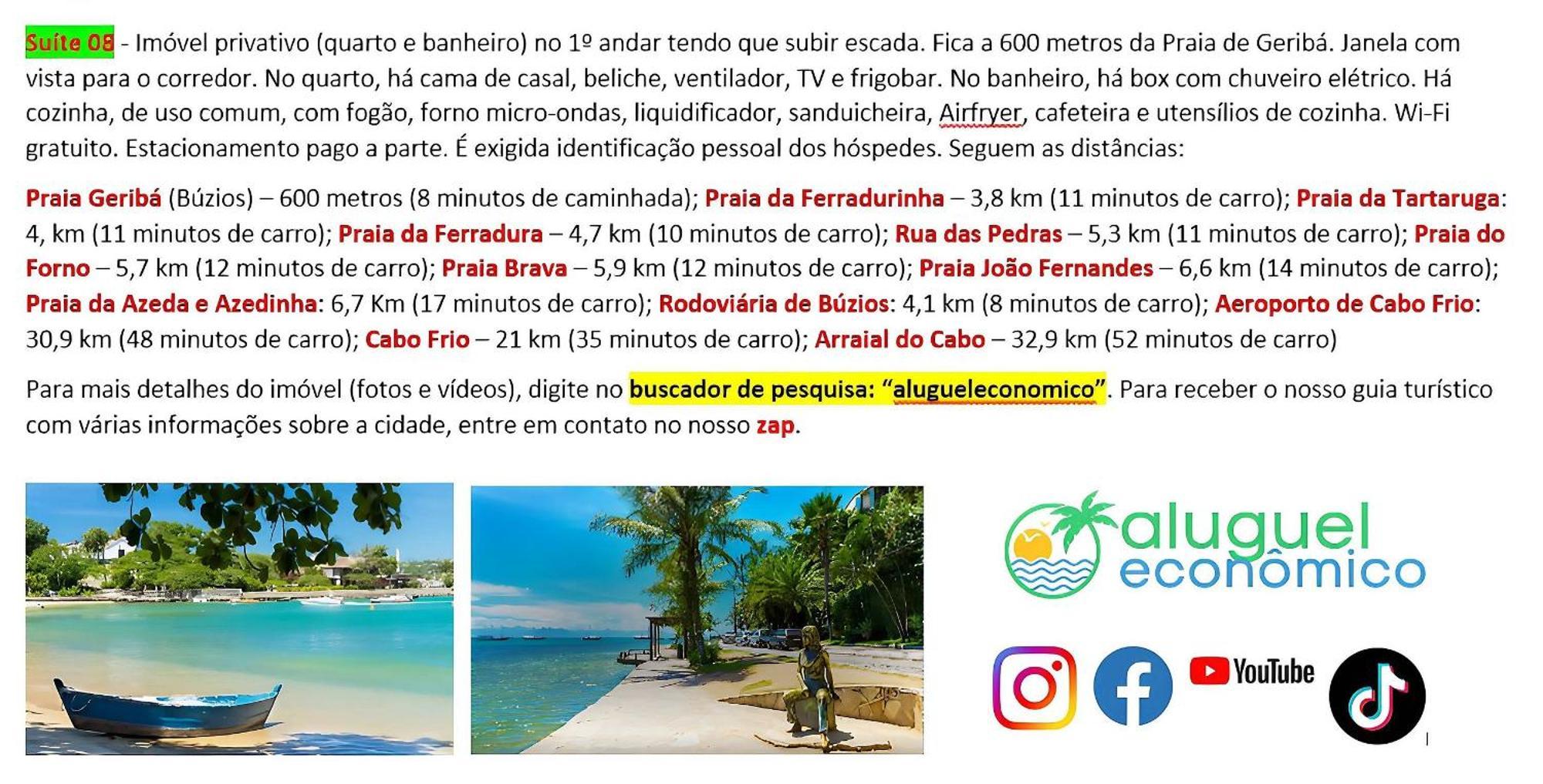 Búzios - Geribá - Aluguel Econômico Apartamento Exterior foto