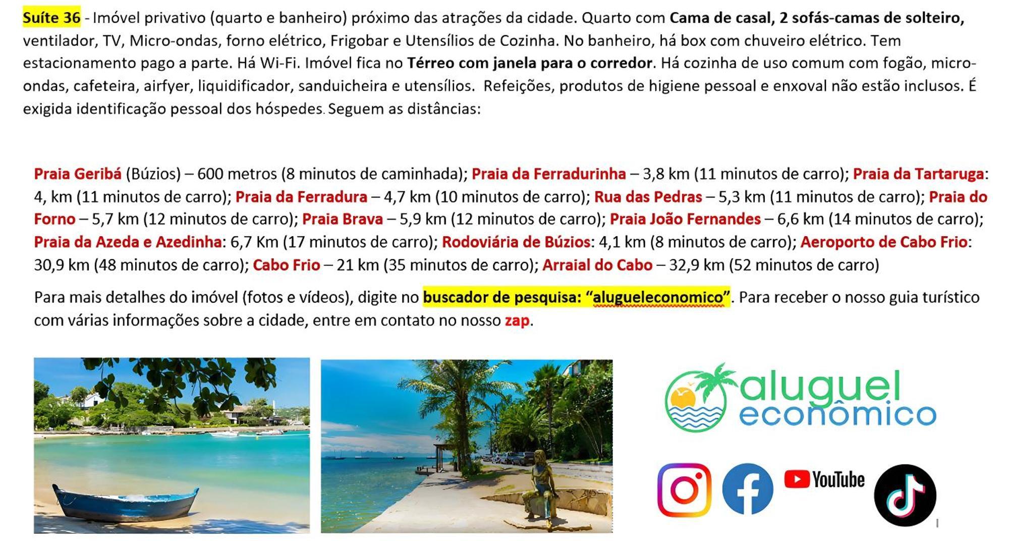 Búzios - Geribá - Aluguel Econômico Apartamento Exterior foto